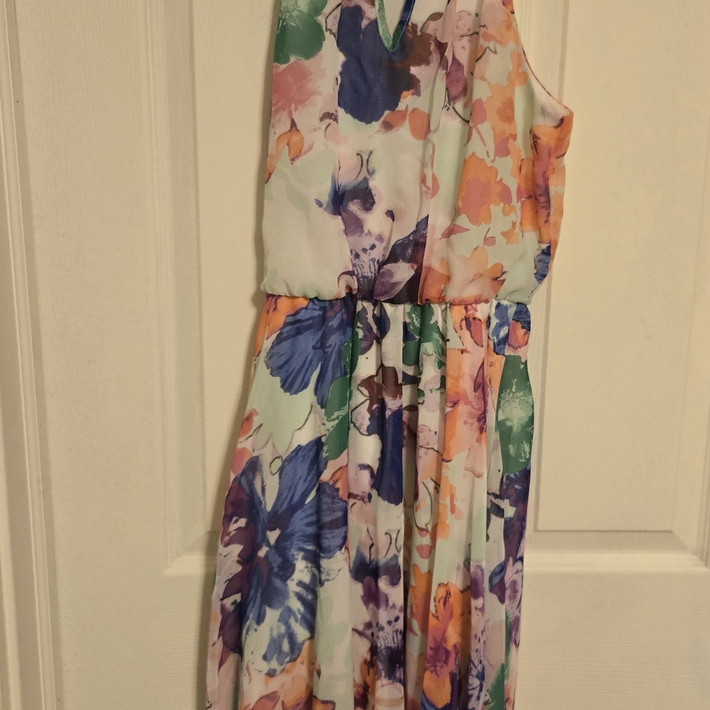 Lily Rose Multicolor Floral High Low Dress